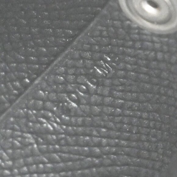 HERMES Logo Bastia Campact Wallet Coin Case Leather Black France 30RF640 - Picture 8 of 11